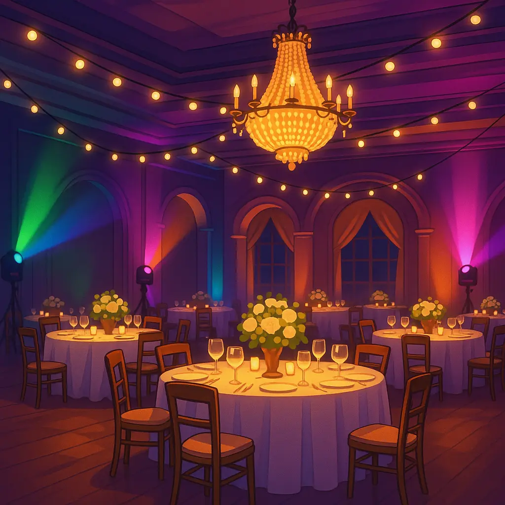 Mise en lumière salle de réception