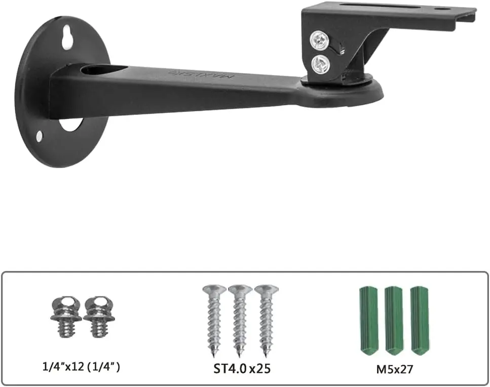 Support Mural, 20cm Acier Carbone - 360°