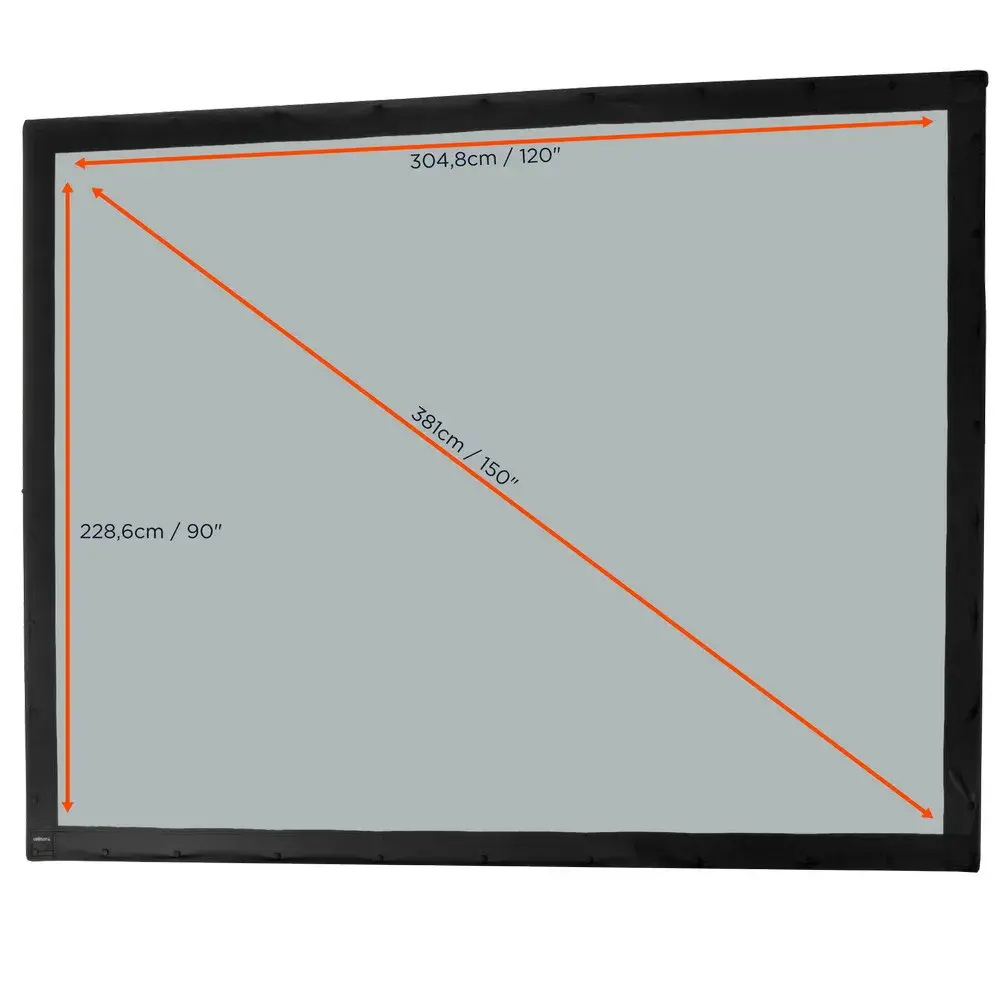 Ecran de projection sur cadre 305x229 cm