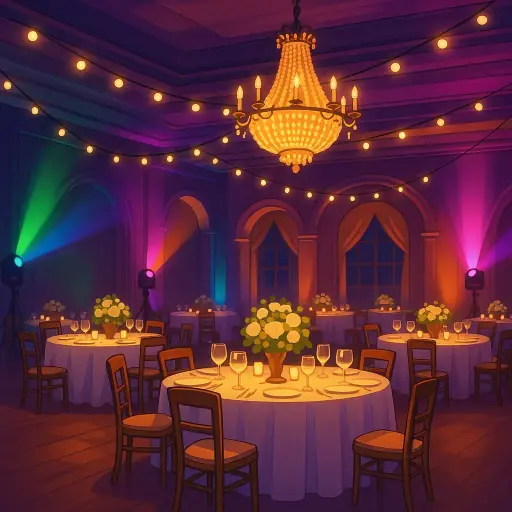 Mise en lumière salle de réception