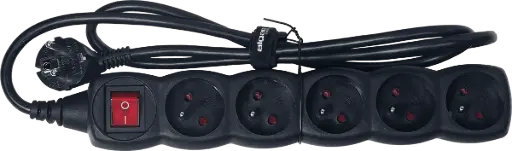 Multiprise 5PC 16A 3G1.5² 1,2m interrupteur