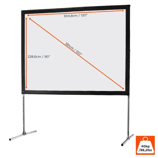 Ecran de projection sur cadre 305x229 cm