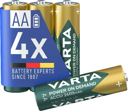 Varta AA, 2600 mAh rechargeable