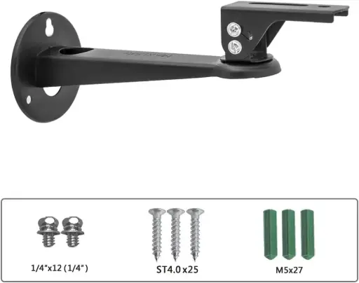 Support Mural, 20cm Acier Carbone - 360°